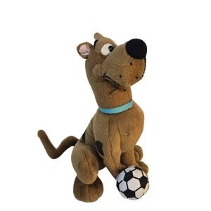 2002 Hanna Barbera Scooby Doo W/Soccer Ball Plush Stuffed Animal 10" Tall